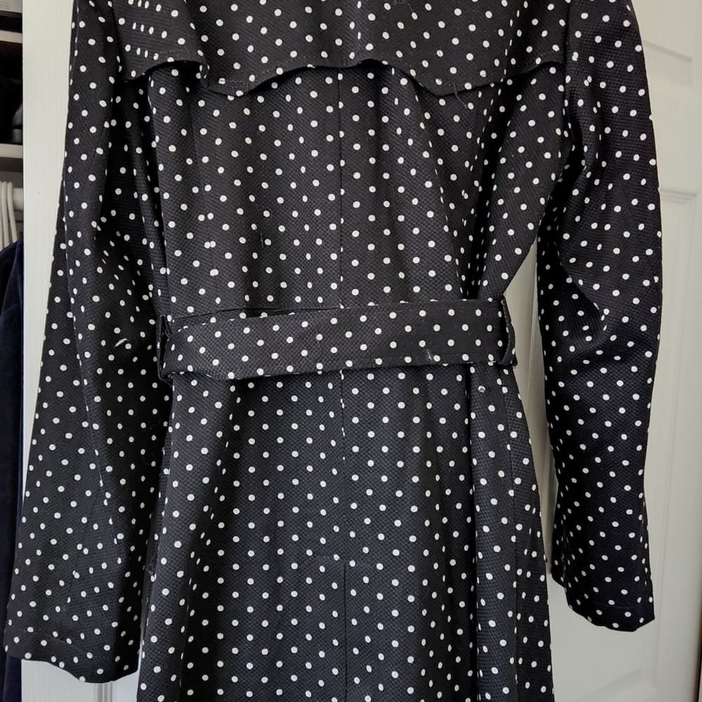 New Lauren Ralph Lauren Polka Dot Trenchcoat sz XL - Picture 14 of 15